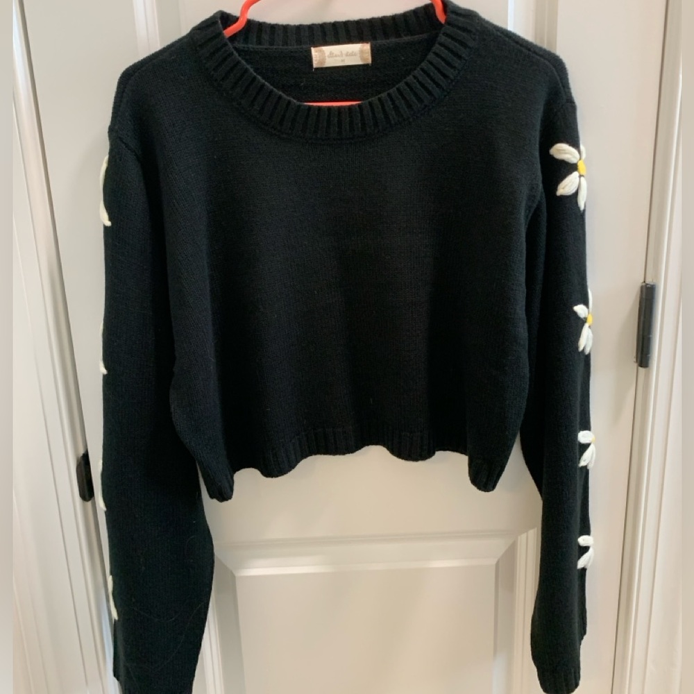 Altard State Cropped Black Sweater Size Medium